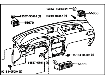 Toyota 55301-16091-E1 Panel Sub-Assy, Instrument