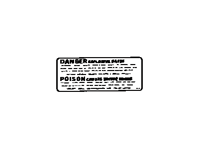 Toyota 28897-46020 Label, Battery CAUTI
