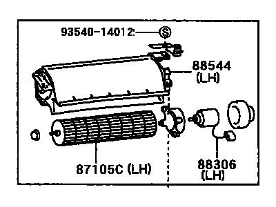 Toyota 88504-95D02 Case Sub-Assy, Blower