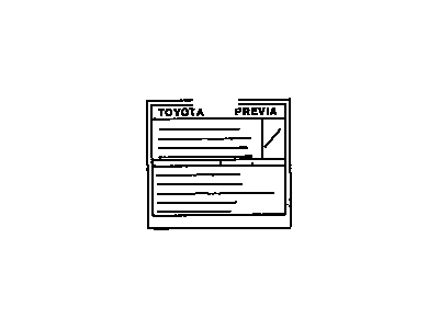 Toyota 42661-28430 Label, Tire Pressure Information