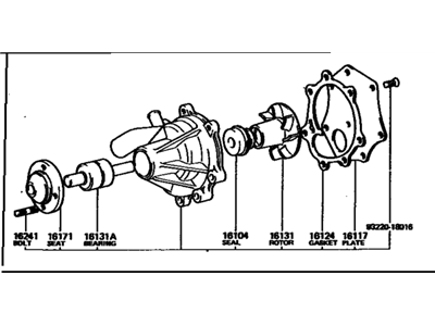 Toyota 16110-61081-77 Water Pump Assembly