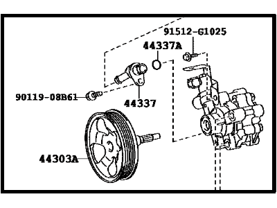 Toyota Power Steering Pump - 44310-60542