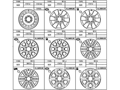 2016 Toyota 4Runner Spare Wheel - 42611-35520