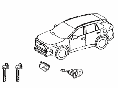 2020 Toyota RAV4 Door Lock Cylinder - 89704-42C10