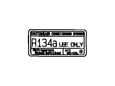 Toyota 88723-28110 Label, Cooler Service Caution