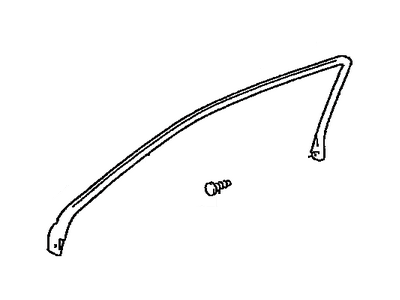 Toyota 62381-20090 Weatherstrip, Roof Side Rail, Front RH