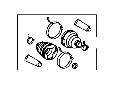 Toyota 04438-20370 Front Cv Joint Boot Kit, In Outboard, Left