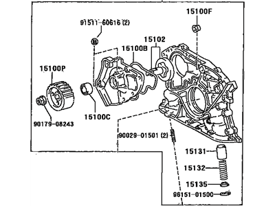 1995 Toyota Celica Oil Pump - 15100-74060