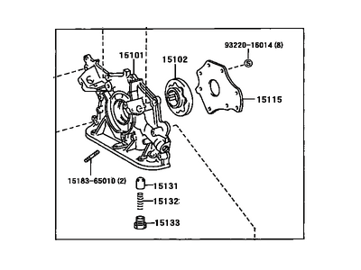 Toyota 15100-65020 Pump Assembly, Oil