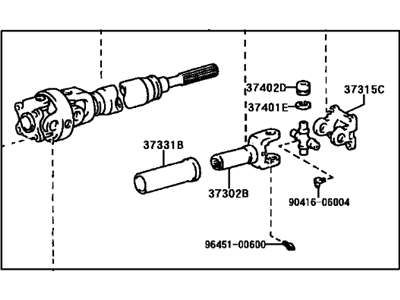 Toyota 37110-34020 Propelle Shaft Assembly