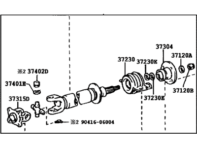 Toyota 37120-35610 Propeller Intermediate Shaft Assembly