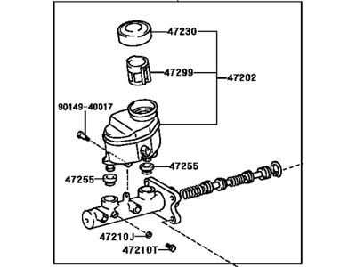 Toyota 47201-3D250 Brake Master Cylinder Sub-Assembly