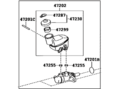 Toyota 47201-52732 Brake Master Cylinder Sub-Assembly