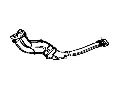 Toyota 17410-13240 Front Exhaust Pipe Assembly