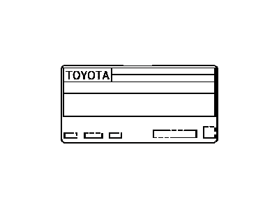 Toyota 11298-28A51 Label, Emission Control Information