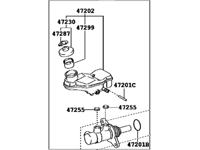 Toyota 47201-12A22 Brake Master Cylinder Sub-Assembly