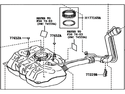 Toyota 77001-52450 Tank Sub-Assembly, Fuel