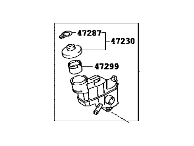 2015 Toyota Yaris Brake Master Cylinder Reservoir - 47220-52270