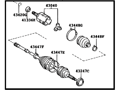 Toyota 43420-08010 Shaft Assembly, Front Drive, Left