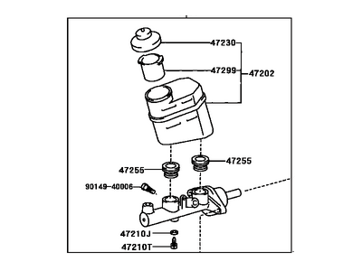 Toyota 47201-07032 Brake Master Cylinder Sub-Assembly