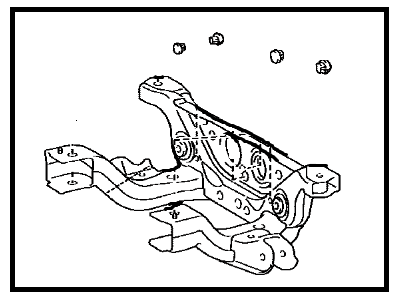 Toyota 51270-0C012 Member Assembly, Rear Suspension