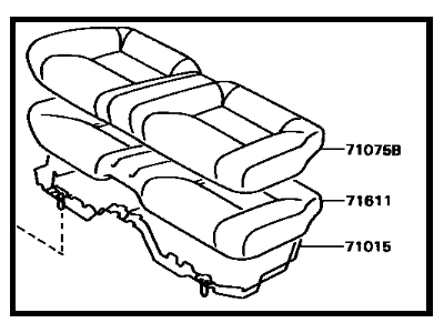 Toyota 71560-2B071-B0 Cushion Assembly, Rear Seat