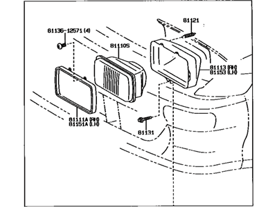Toyota 81150-2B430 Driver Side Headlight Assembly