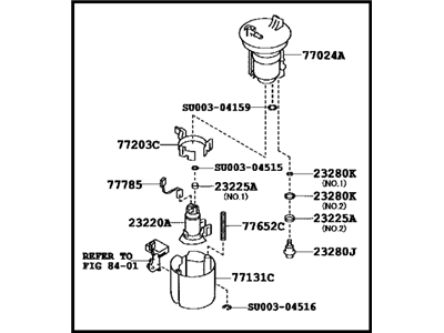 Toyota SU003-07510 Fuel Pump Assembly