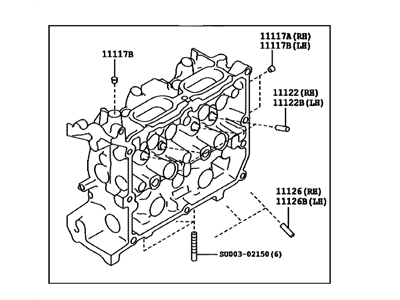 Toyota SU003-00115 Head Assembly-Cylinder LH