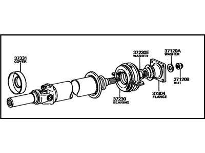 Toyota 37120-24030 Intermediate Propelle Shaft Assembly