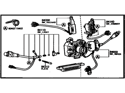 1984 Toyota Celica Turn Signal Switch - 84310-14450