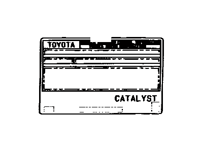 Toyota 11298-28450 Plate, Emission Control Information