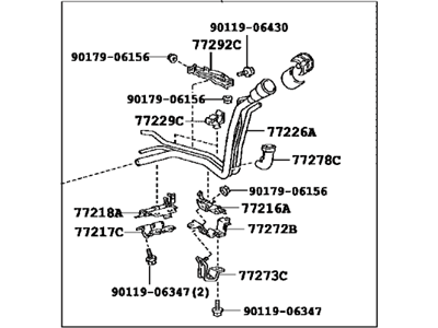 Toyota Highlander Fuel Filler Neck - 77210-48131