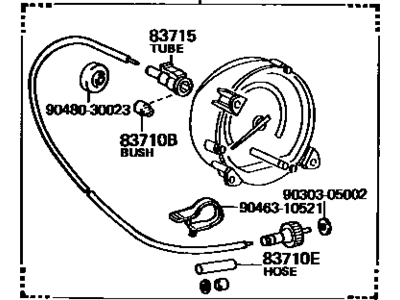 Toyota 83710-90A01 Speedometer Drive Cable Assembly, No.1