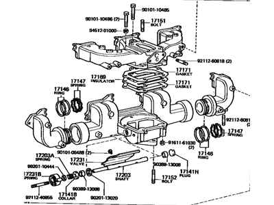 1981 Toyota Land Cruiser Exhaust Manifold - 17100-61081