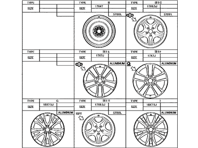 2017 Toyota RAV4 Spare Wheel - 42611-42680