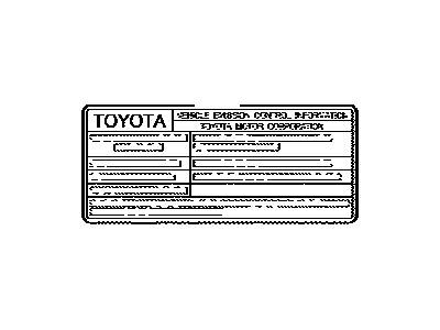 Toyota 11298-36450 Label, Emission Control Information
