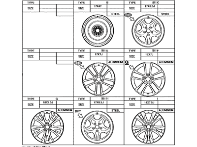 2013 Toyota RAV4 Spare Wheel - 42611-42250