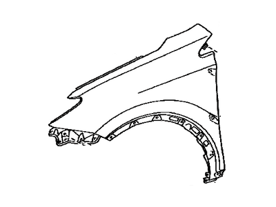 Toyota 53802-42200 Fender Sub-Assembly, Front