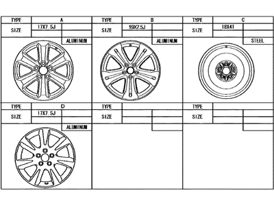 2010 Toyota Venza Spare Wheel - 42611-0T030
