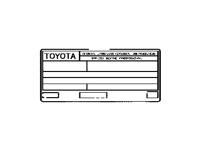 Toyota 11298-0V391 Label, Emission Control Information