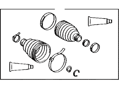 Toyota 04438-52041 Front Cv Joint Boot Kit, In Outboard, Left