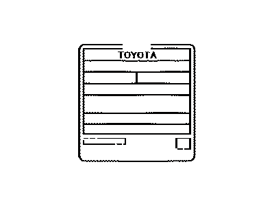 Toyota 11298-47020 Label, Emission Control Information