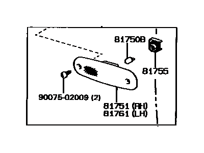 Toyota 81760-14060 Lamp Assy, Rear Side Marker, LH