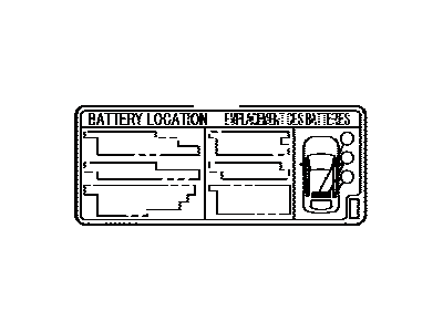 Toyota G9275-52030 Label, Battery Caution