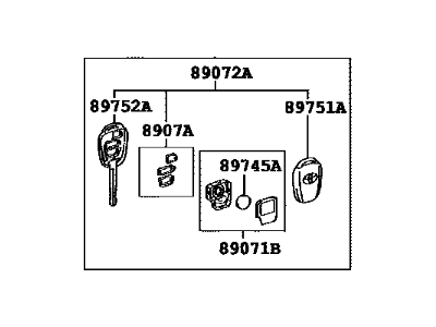 2015 Toyota RAV4 Car Key - 89070-42830