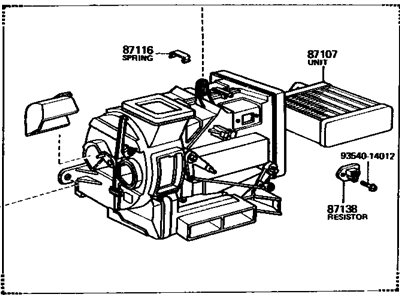 Toyota 87150-14130 Radiator Assembly, Heater
