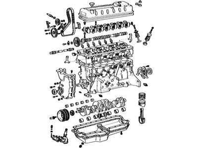 Toyota 19000-45140 Engine Assembly, Partial