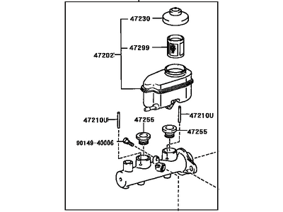 2000 Toyota Camry Master Cylinder Repair Kit - 47201-33101