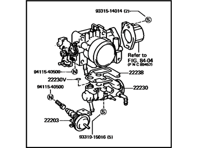 Toyota 22210-16100 Throttle Body Assembly